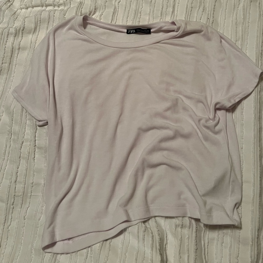 White Zara crop top L